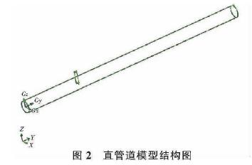 插入(rù)式電磁流(liú)量計(jì)直管(guǎn)道模(mó)型結(jié)構圖