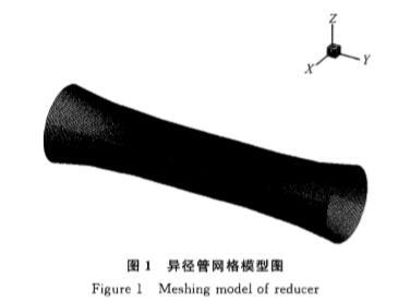電(diàn)磁流量(liàng)計(jì)異(yì)徑管網格(gé)模型圖
