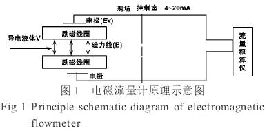 電(diàn)磁流量(liàng)計工作(zuò)原理(lǐ)圖