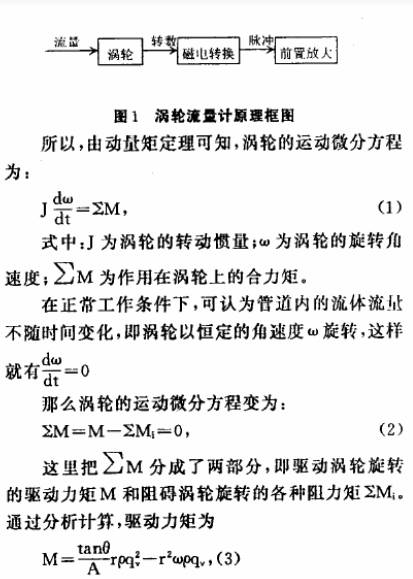 渦輪流(liú)量計原理框圖(tú)