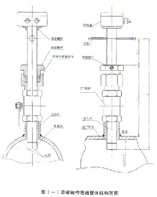 插入(rù)式電磁流(liú)量計帶球(qiú)閥結(jié)構圖