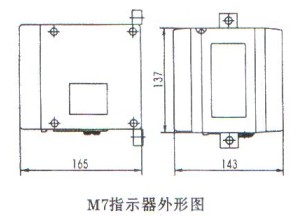 金屬管(guǎn)浮子流量(liàng)計(jì)m7指示器外形(xíng)圖 width=