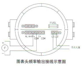 圓表頭頻(pín)率輸出接(jiē)線示意圖(tú)