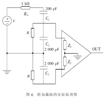 電磁流量計附加(jiā)激勵的(de)實際原(yuán)理圖(tú)