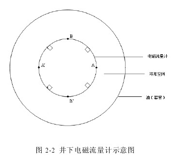 井下電磁流量(liàng)計示(shì)意圖(tú)