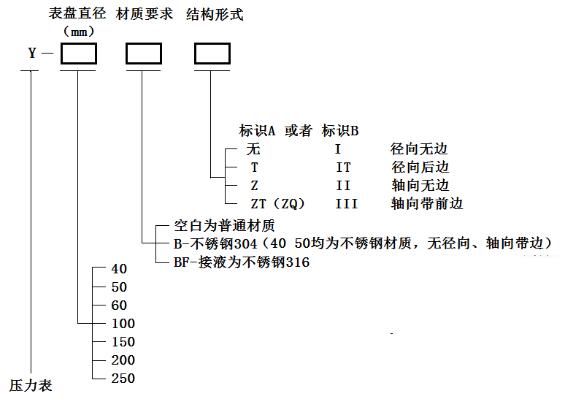 壓力表選型圖示(shì)